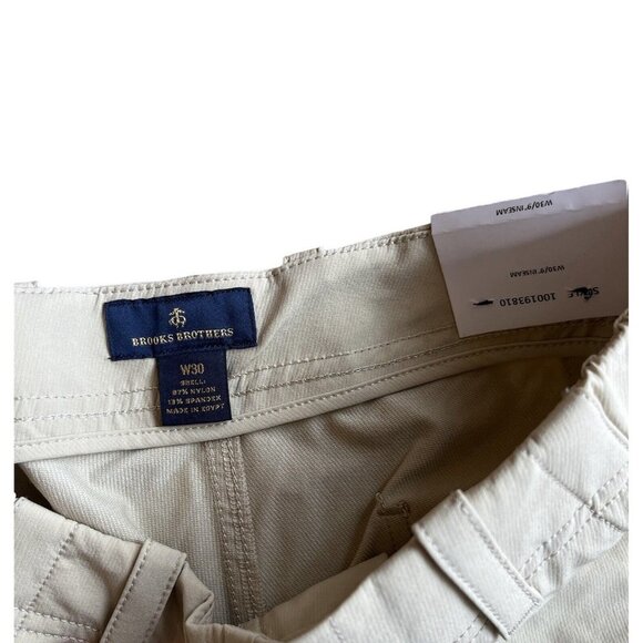 Brooks Brothers Shorts Size W30 Inseam 9" Mens Chino Khaki Golf Performance - Picture 4 of 5